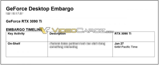 全新RTX 3050/RTX 3090 Ti上市时间曝光:预计明年1月27日发售 显卡,RTX 3090 Ti