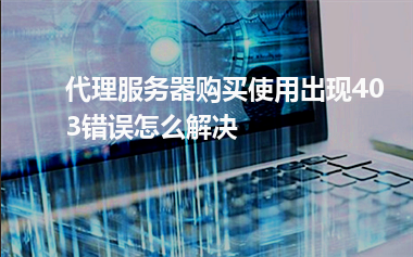 [代理服务器]代理服务器购买使用出现403错误怎么解决
